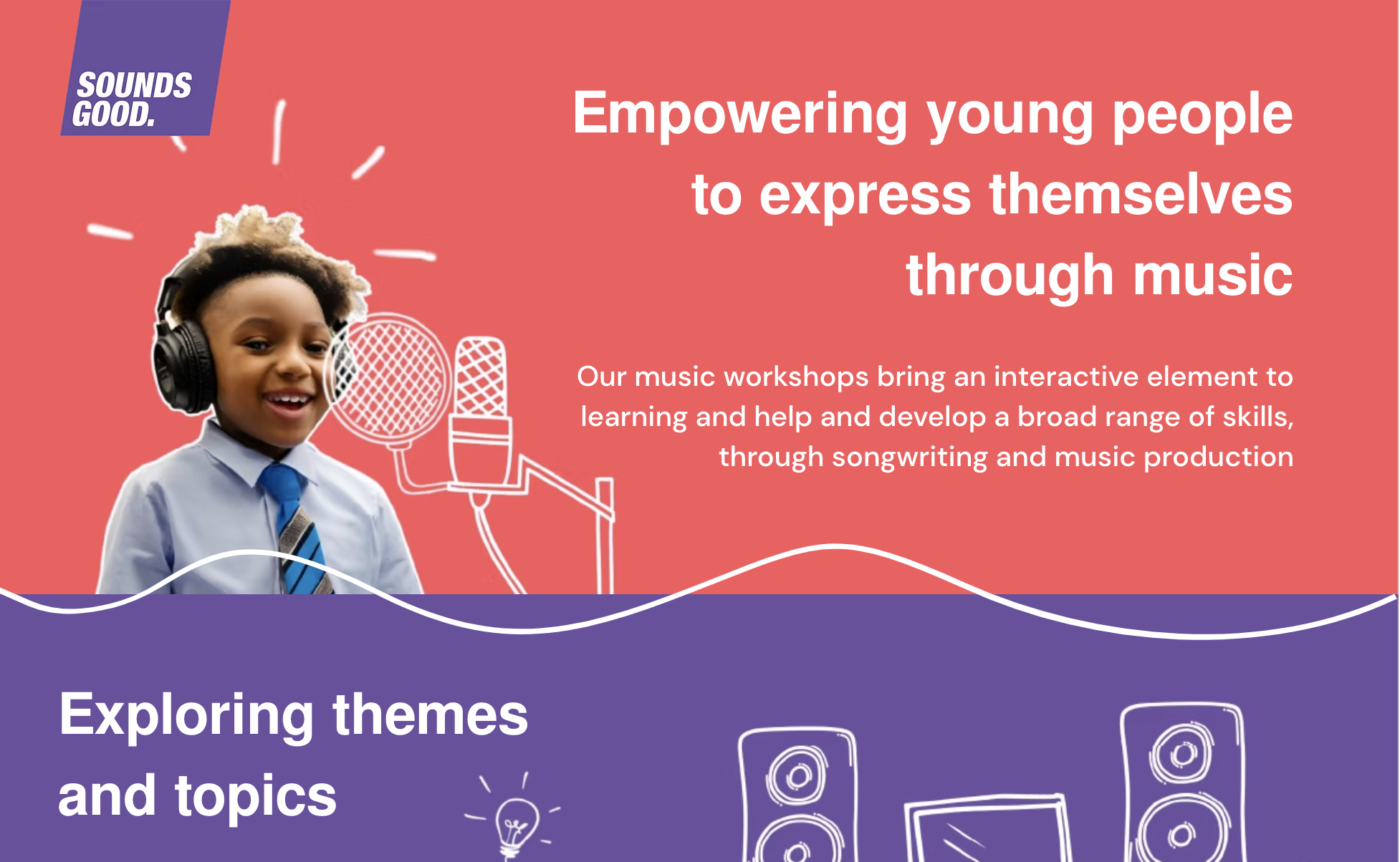 Sounds Good website for desktop